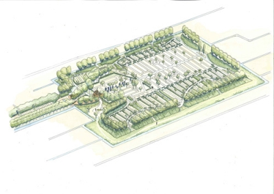 ontwerp uitbreiding begraafplaats Bodegraven